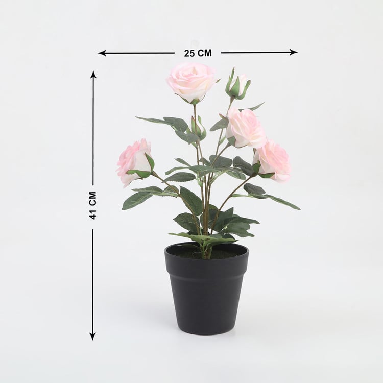 Gloria Artificial Rose Plant in Pot