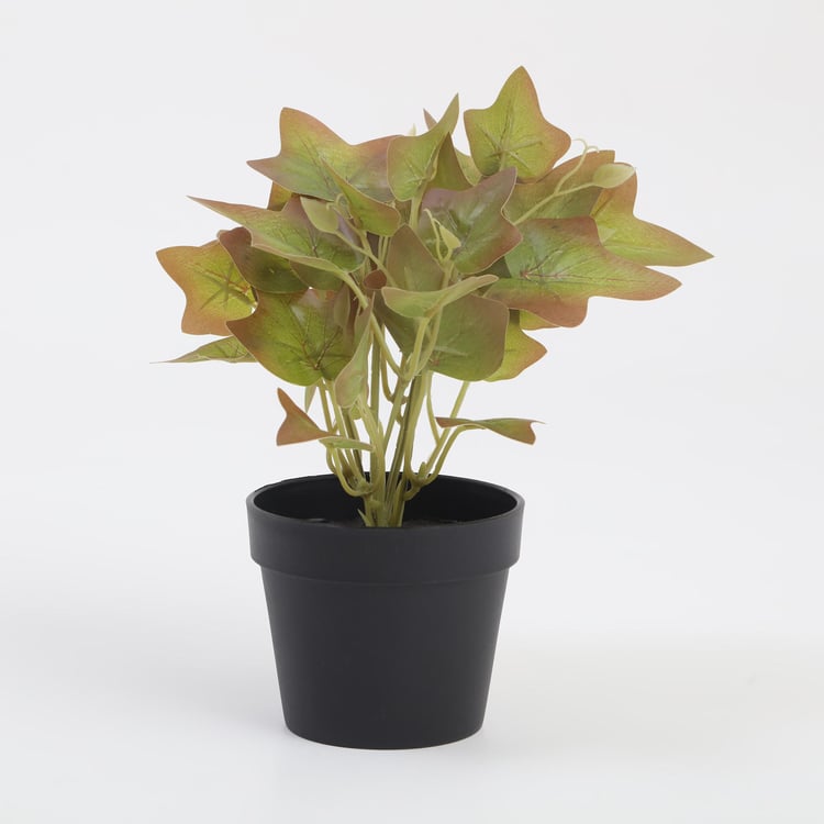 Garnet Gardenia Artificial Banana Croton Plant in Pot