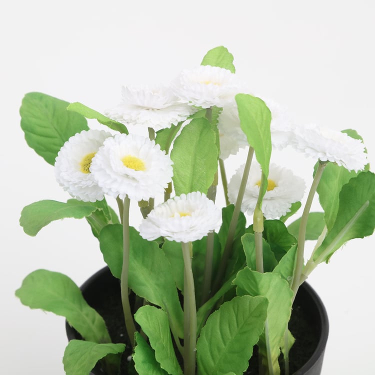 Garnet Garden Artificial Flowering Plant in Pot