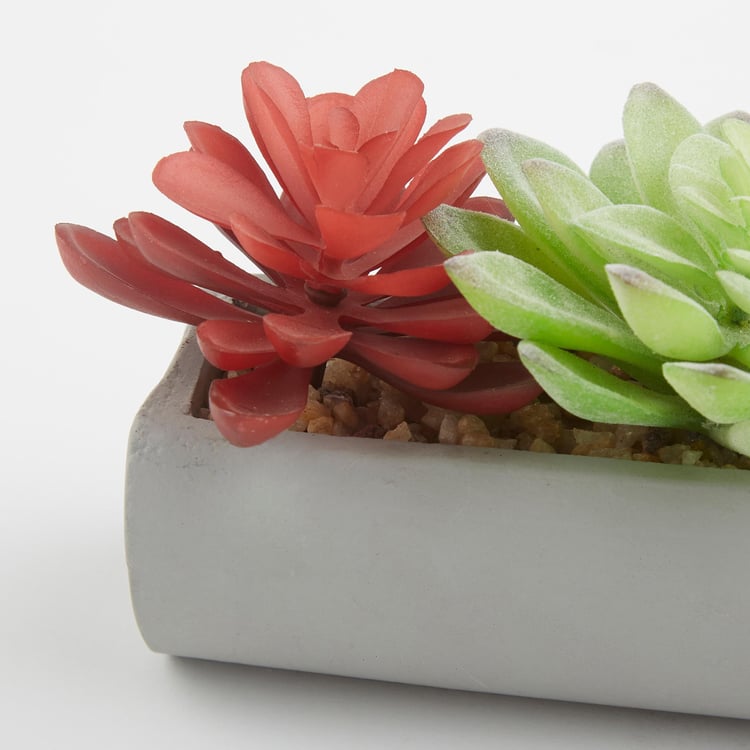 Gloria Artificial Succulent in Bottle Planter