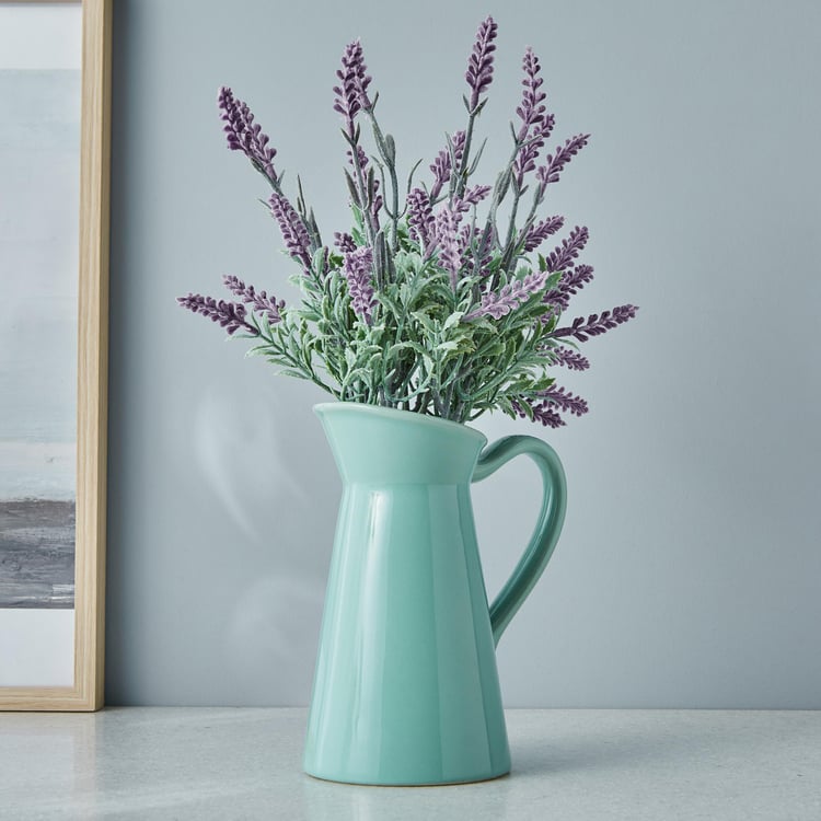 Hello Spring Artificial Flowers in Ceramic Jug