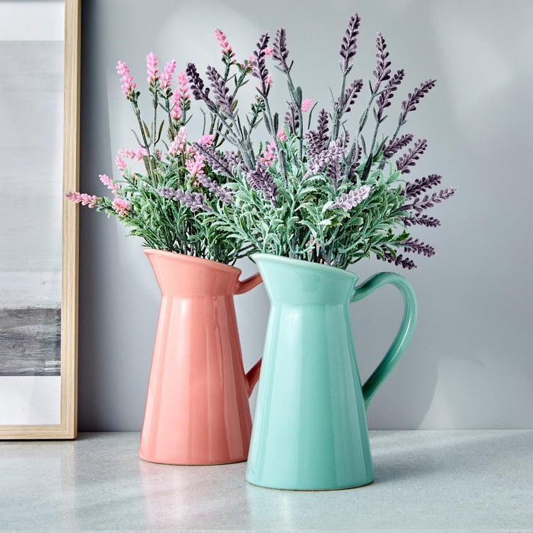 Hello Spring Artificial Flowers in Ceramic Jug