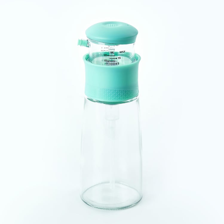 Pamolive Glass Oil Bottle with Measuring Press