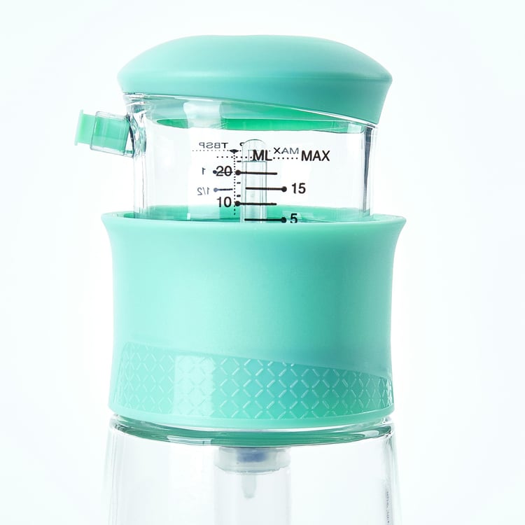 Pamolive Glass Oil Bottle with Measuring Press