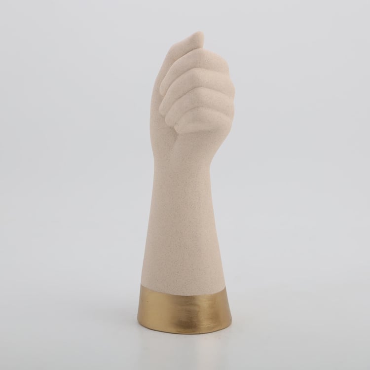 Hand Shape Decor Buy Marshmallow Ceramic Hand Shaped Vase from Home Centre at just INR 899.0