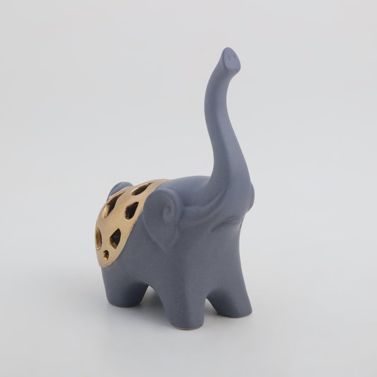 Marshmallow Ceramic Elephant Figurine