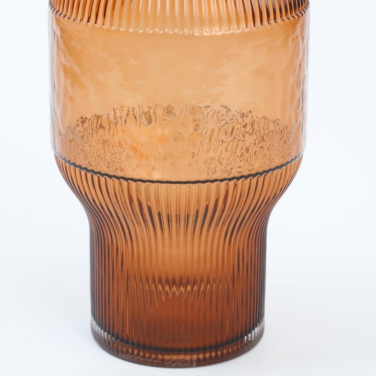 Splendid Dastkari Glass Ribbed Vase