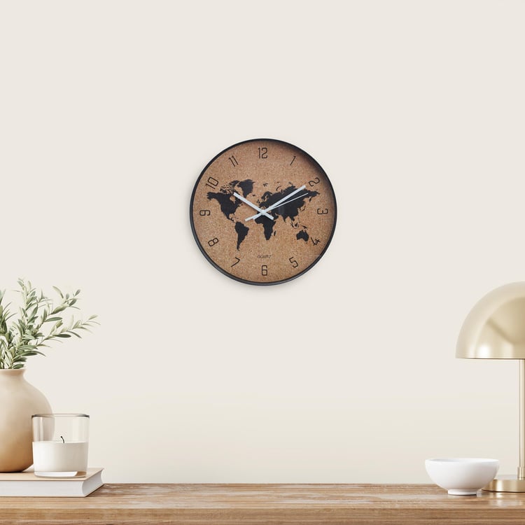 Casablanca Glass Map Wall Clock - 30cm