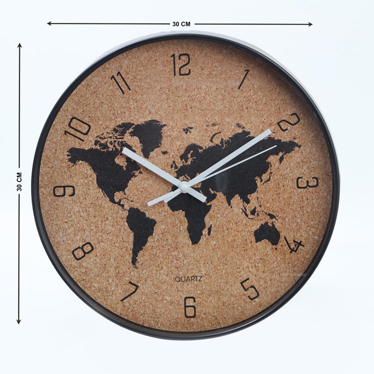 Casablanca Glass Map Wall Clock - 30cm