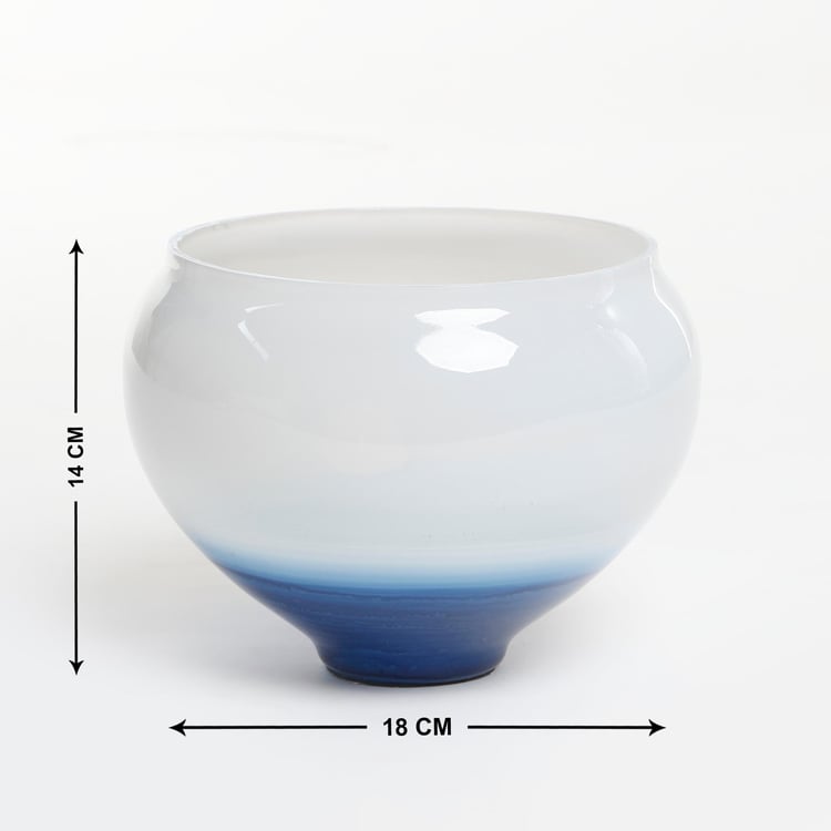 Splendid Santorini Glass Ombre Decorative Bowl