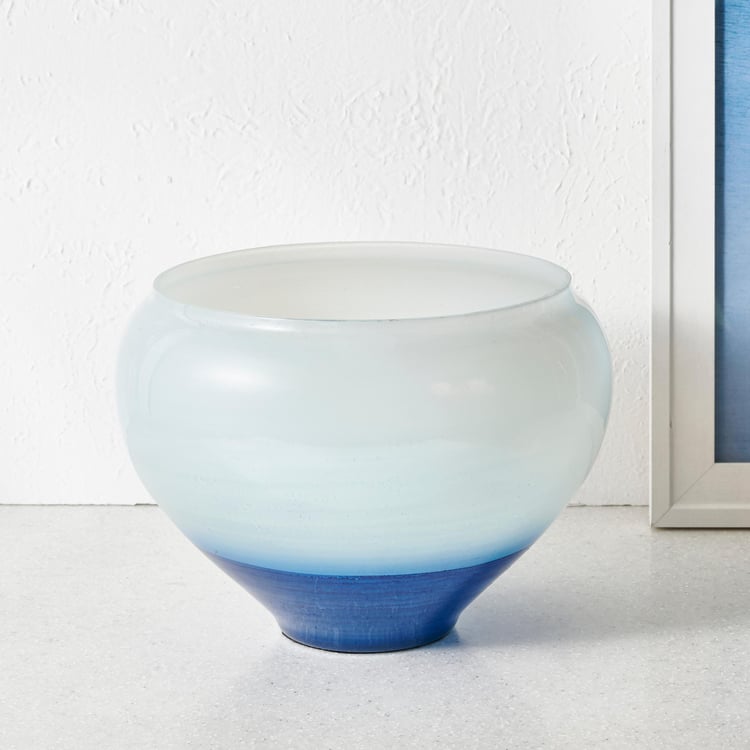 Splendid Santorini Glass Ombre Decorative Bowl