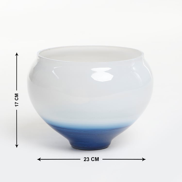 Splendid Santorini Glass Ombre Decorative Bowl