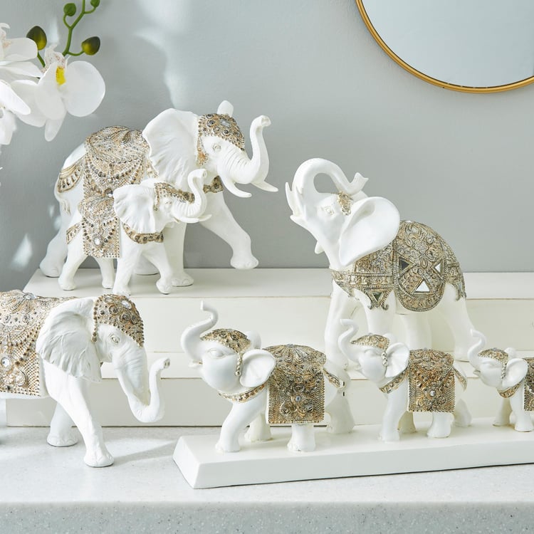 Corsica Airavat Polyresin Walking Elephant Figurine