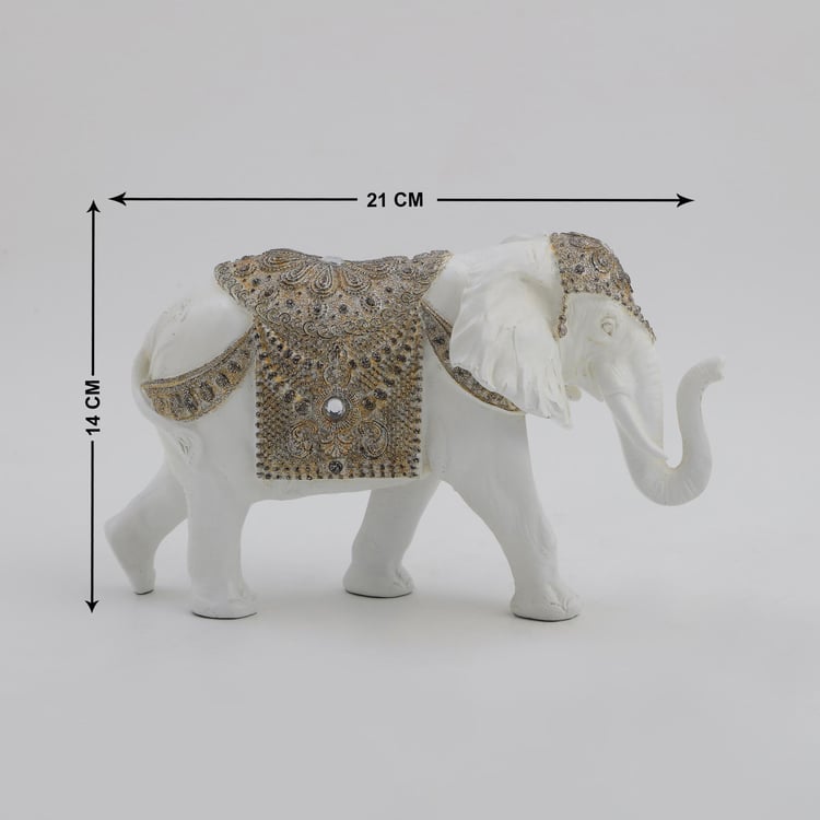 Corsica Airavat Polyresin Walking Elephant Figurine