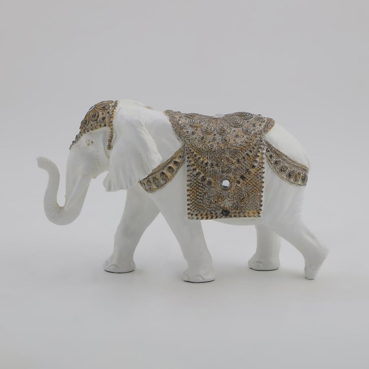 Corsica Airavat Polyresin Walking Elephant Figurine