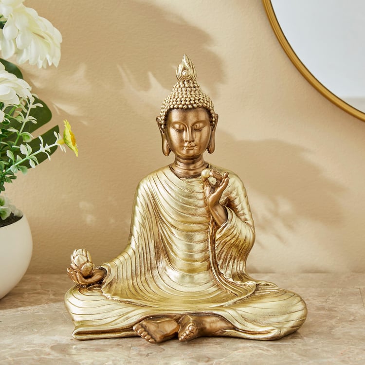 Corsica Taiki Polyresin Sitting Buddha Figurine