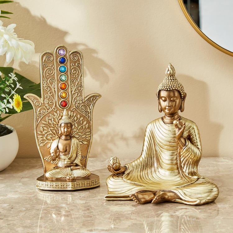 Corsica Taiki Polyresin Sitting Buddha Figurine