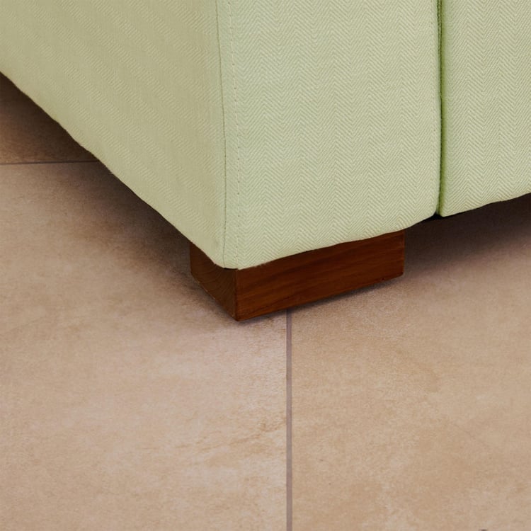 Cane Connection Fabric 3+2+1 Seater Sofa Set with Cushions - Green