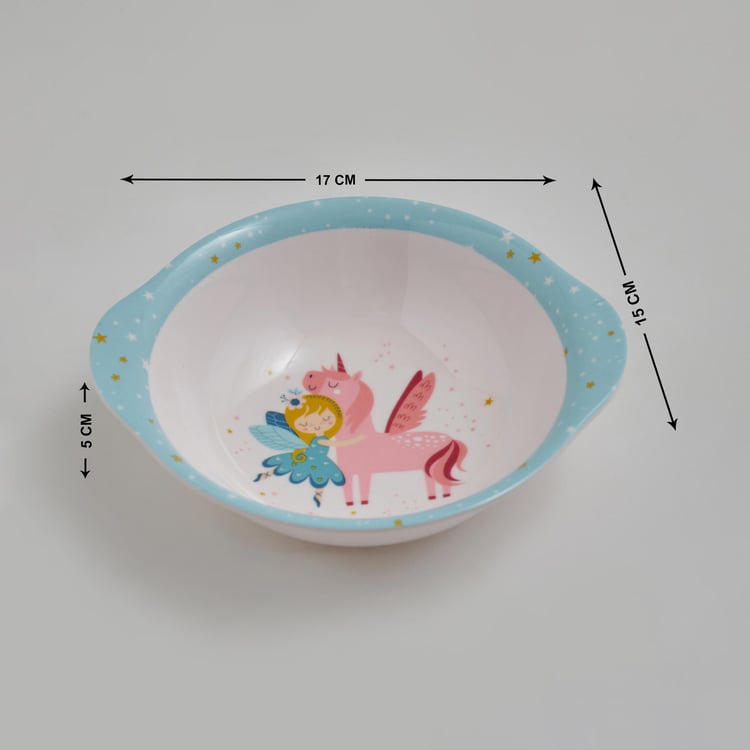 Glee Kids Melamine Printed Bowl with Ear Handles - 350ml