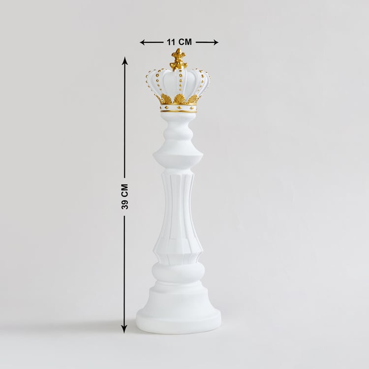 Rivoli Polyresin Chess King Table Accent