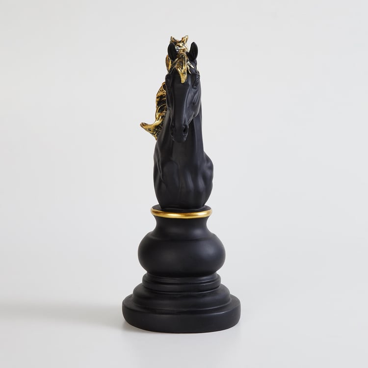 Rivoli Polyresin Chess Horse Table Accent