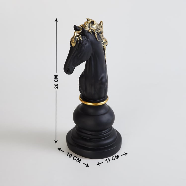 Rivoli Polyresin Chess Horse Table Accent