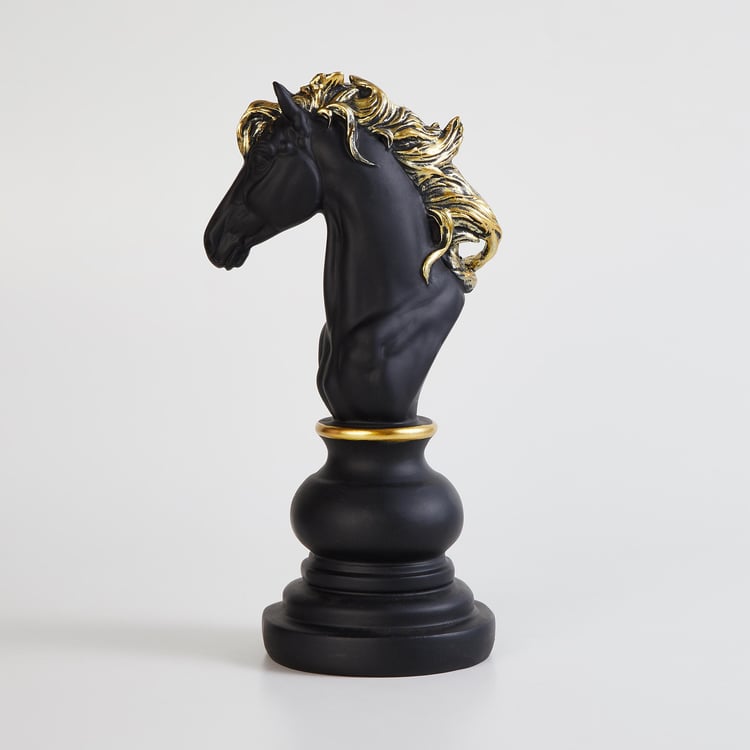 Rivoli Polyresin Chess Horse Table Accent