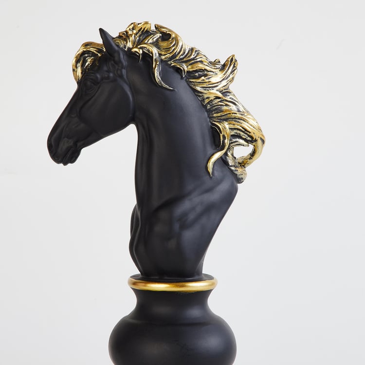 Rivoli Polyresin Chess Horse Table Accent