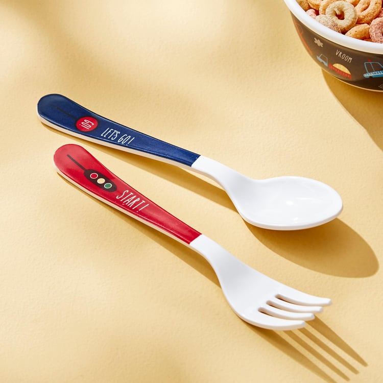 Glee Kids Melamine Printed Spoon and Fork Set