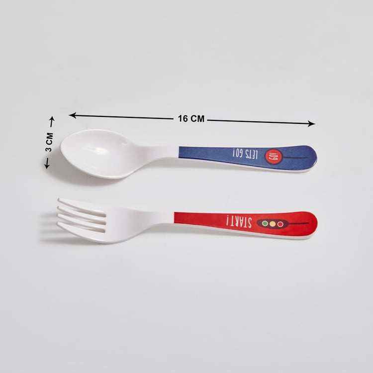 Glee Kids Melamine Printed Spoon and Fork Set