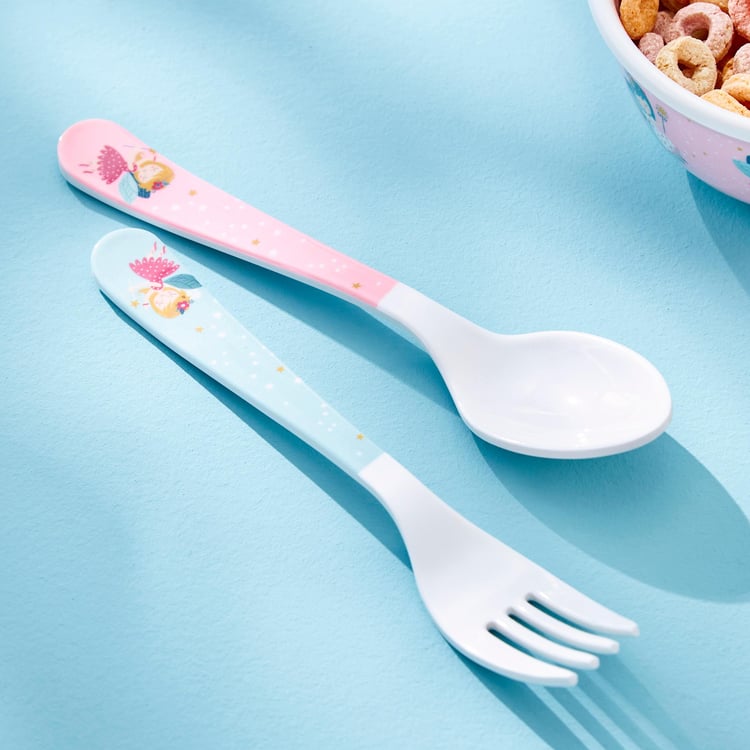 Glee Kids Melamine Printed Spoon and Fork Set