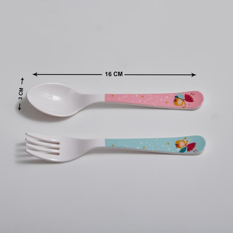 Glee Kids Melamine Printed Spoon and Fork Set