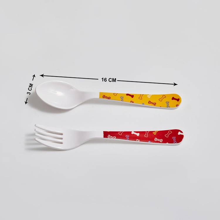 Glee Kids Melamine Printed Spoon and Fork Set