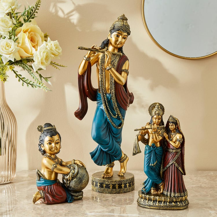 Alpana Polyresin Krishna with Pot Figurine