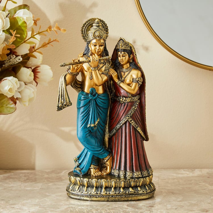 Alpana Polyresin Krishna and Radha Figurine