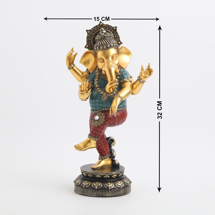 Alpana Polyresin Dancing Ganesha Figurine