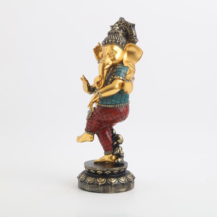 Alpana Polyresin Dancing Ganesha Figurine