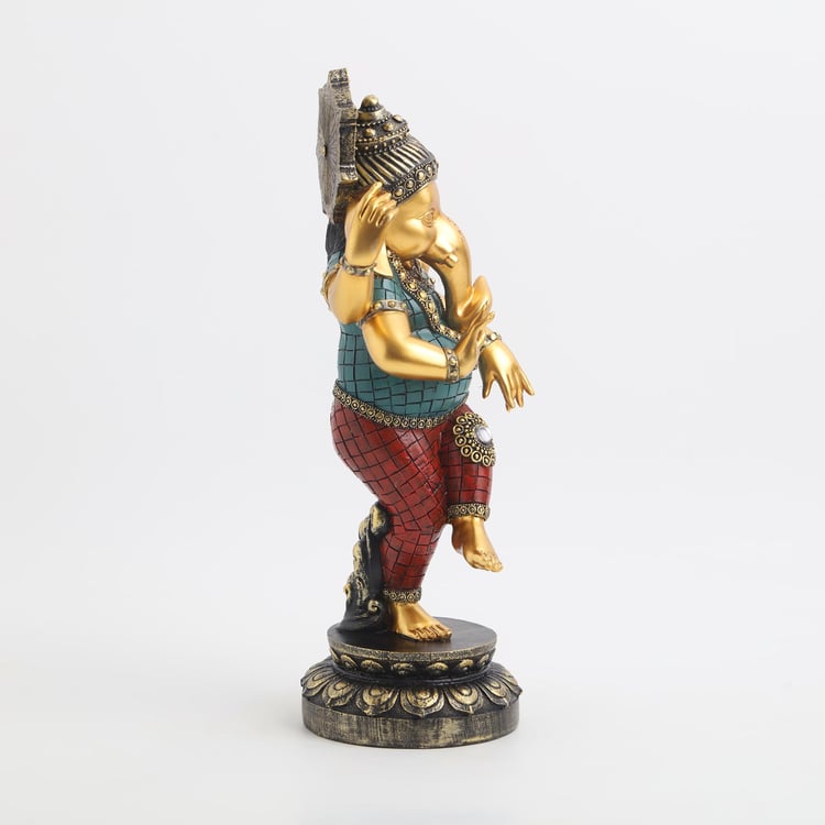 Alpana Polyresin Dancing Ganesha Figurine