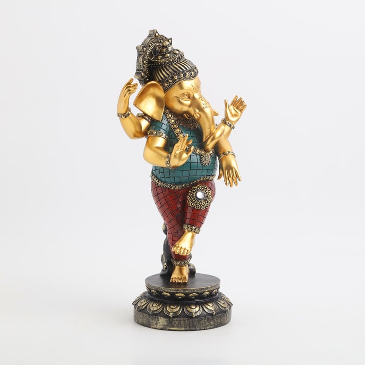 Alpana Polyresin Dancing Ganesha Figurine