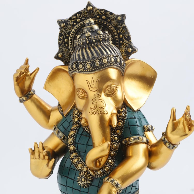 Alpana Polyresin Dancing Ganesha Figurine