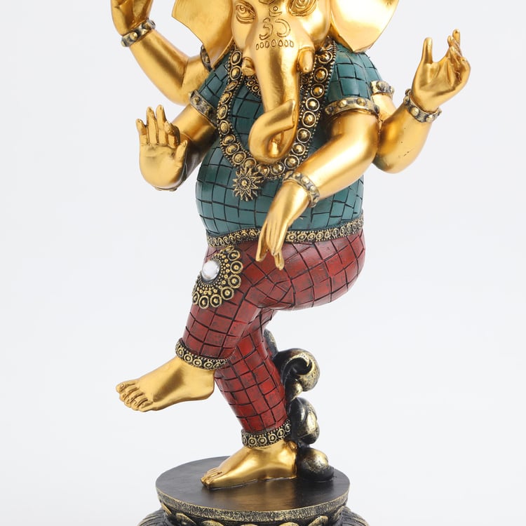 Alpana Polyresin Dancing Ganesha Figurine
