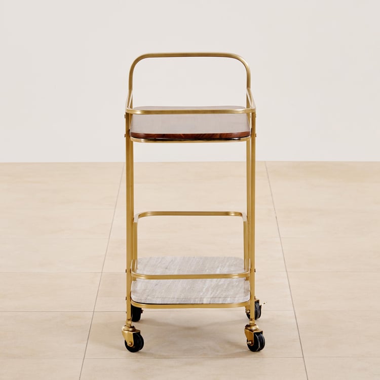 Alexander Serving Trolley - Gold