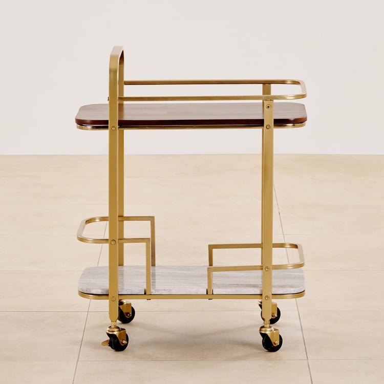 Alexander Serving Trolley - Gold