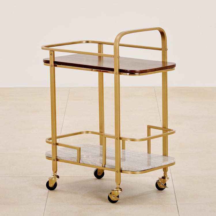 Alexander Serving Trolley - Gold