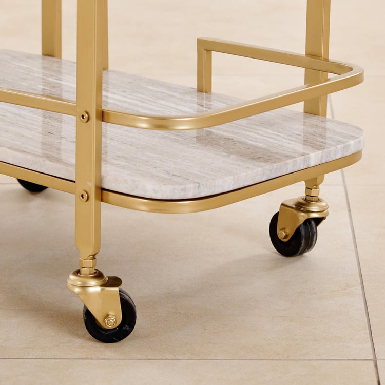 Alexander Serving Trolley - Gold