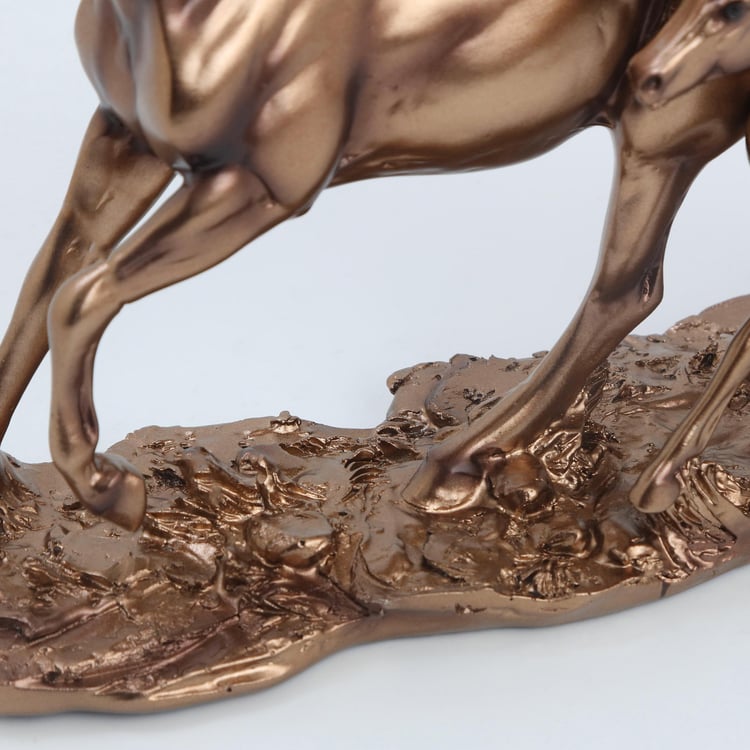 Corsica Jaguar Polyresin Running Horse with Foal Figurine