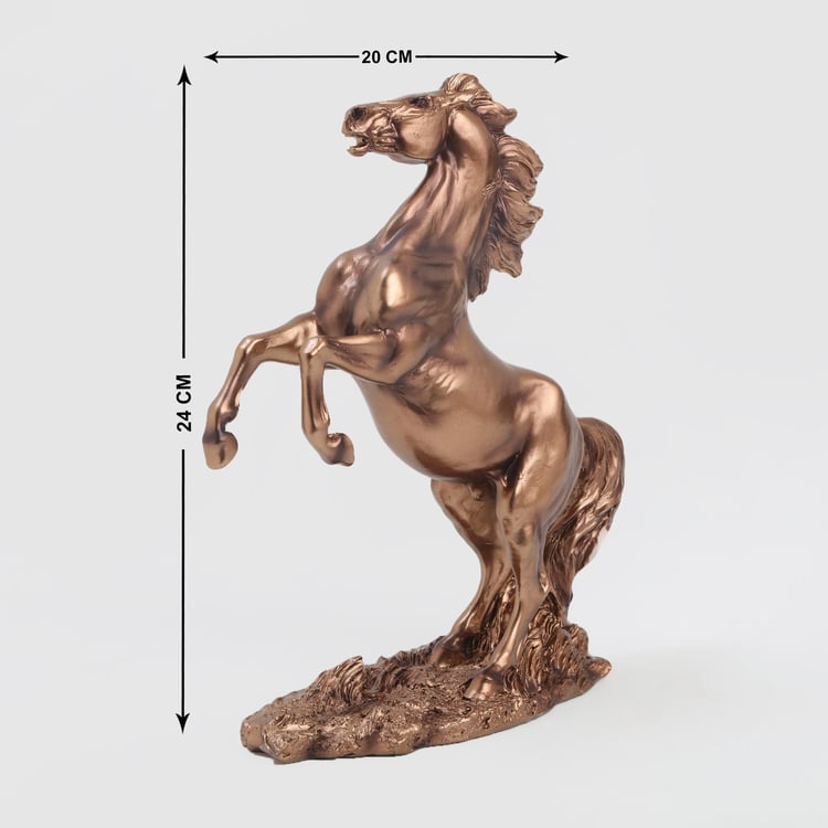 Jaguar Polyresin Galloping Horse Figurine