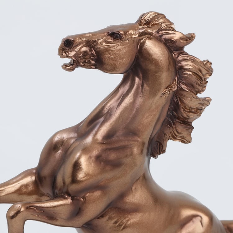 Jaguar Polyresin Galloping Horse Figurine