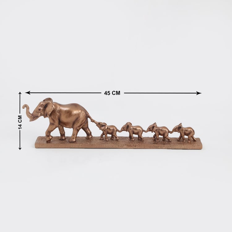 Jaguar Polyresin Elephant Herd Figurine