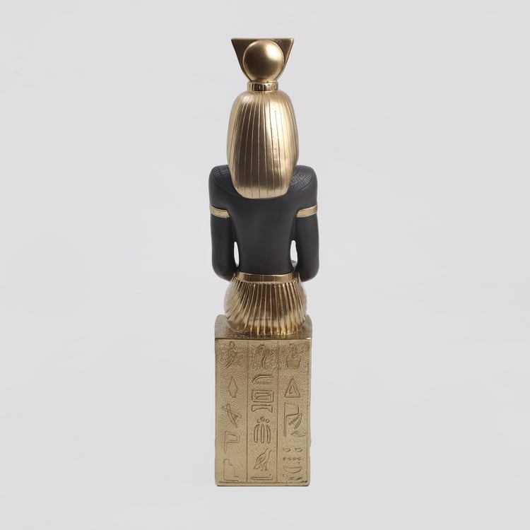 Jaguar Polyresin Egyptian Queen Sitting Figurine